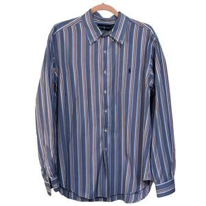 Ralph Lauren Classic Fit Oxford Men's Long Sleeve Button Up Shirt XL Striped